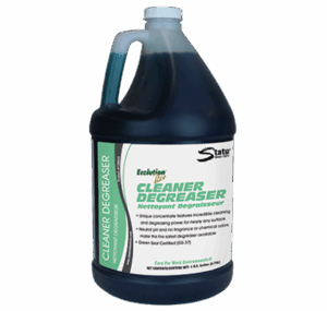 1-gallon dark jug with green and white label