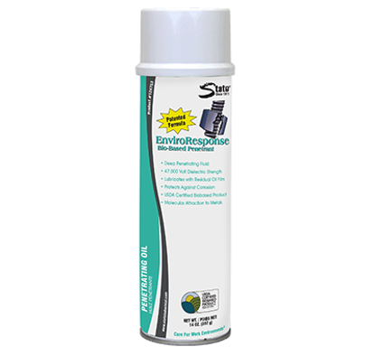 White aerosol spray can with green and white label