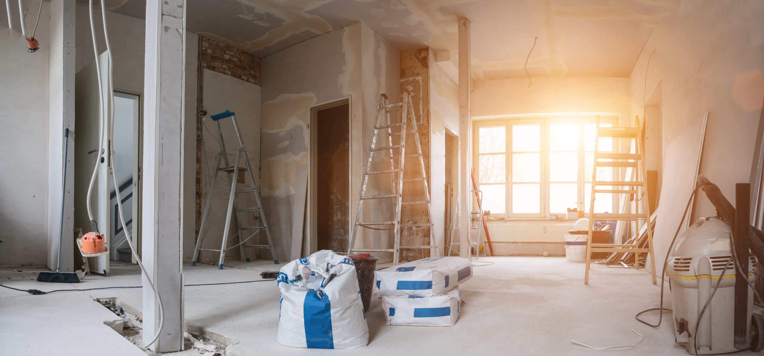 Apartment renovation scene