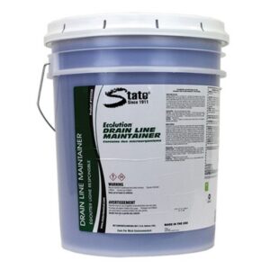 5-gallon bucket of Ecolution Drain Line Maintainer with white lid and handle